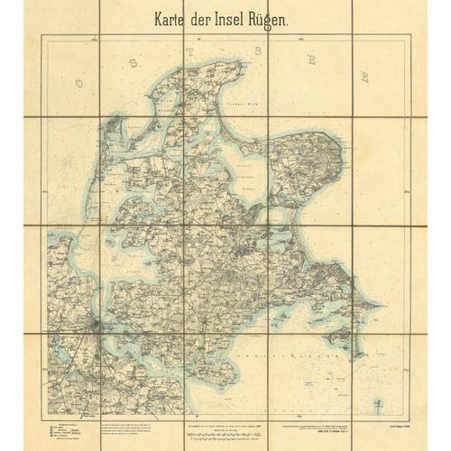 Historische Karten: Die Insel Rügen 1889/1900 (gerollt)