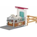 Schleich 42569 - Horse Club, Pferdebox mit Vollblut Hengst - Schleich