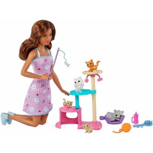 Barbie-Puppe und Kätzchen Kratzbaum Spielset - Mattel
