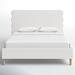 Joss & Main Henley Upholstered Bed Upholstered, Wood in White | 52.5 H x 71 W x 86 D in | Wayfair 9C71FA12F04E483BBD78CE45BFC3A6AB