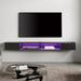 Wrought Studio™ Alarins Floating Entertainment Center for TVs up to 78" Wood in Black | 10.5 | Wayfair 4C0E34B0863F4D659A76E92F239A5BBC