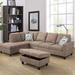 Brown Sectional - Latitude Run® 104 Wide Sectional Couch Set Corduroy Sofa & Chaise w/ Storage Ottoman (, Left-Hand Facing) Cotton | Wayfair