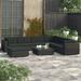 Latitude Run® Antanea 2 Piece Rattan Sofa Seating Group w/ Cushions Synthetic Wicker/All - Weather Wicker/Wicker/Rattan in Black | Outdoor Furniture | Wayfair