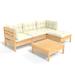 Gracie Oaks Tiondra 25" Wide Outdoor Patio Sofa w/ Cushions Wood in Brown | 24.6 H x 25 W x 25 D in | Wayfair 14DB37B70A1741A0B4404F10E0B3801F