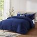 Red Barrel Studio® Suniya Percale Comforter Set Polyester/Polyfill/Microfiber in Blue/Navy | Queen Comforter + 2 Standard Shams | Wayfair