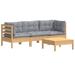 Gracie Oaks Tommesha 25" Wide Outdoor Patio Sofa w/ Cushions Wood in Brown | 24.6 H x 25 W x 25 D in | Wayfair 624691B246434EEDBB98AFF2D922E0DB