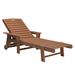 Arlmont & Co. Reclining Single Chaise Plastic in Brown | 12 H x 22 W x 77.4 D in | Outdoor Furniture | Wayfair 78EC9CEB72214A5E8B96C8E62DFA67E8