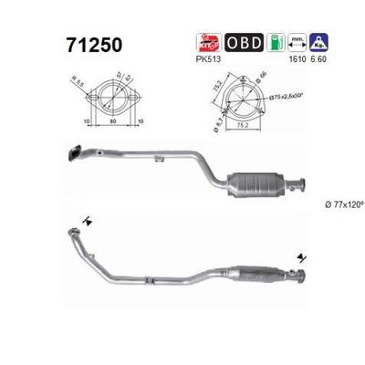 AS Katalysator für MERCEDES-BENZ 1704906319 71250