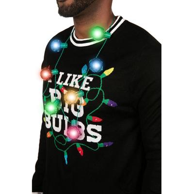 Light Up Christmas Bulb Necklace
