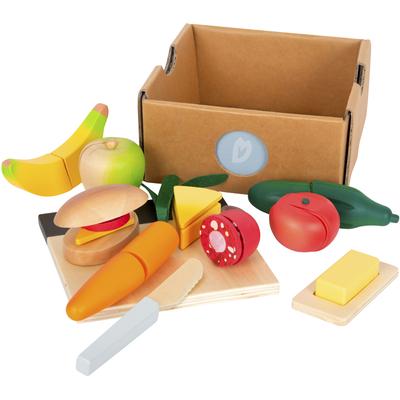 Spiellebensmittel SMALL FOOT "Schneide-Set Mittagessen „fresh"" Kaufladensortimente bunt Kinder