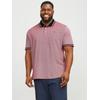 Poloshirt "Paulus Polo", Herren, Gr. 5XL (68/70), rot, Piquu00e9, Obermaterial: 100% Baumwolle, JACK & JONES PLUSSIZE, meliert, modisch, normal normal, Kurzarm gerader Abschluss kontrastfarben, Shirts, bis Größe 6XL