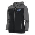 Women's Antigua Steel/Gray Pensacola Blue Wahoos Protect Full-Zip Hoodie