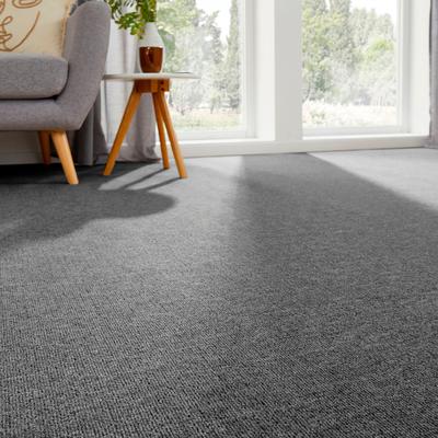 Teppichboden ANDIAMO "Bob, Feinschlinge, Made in Netherlands", grau (anthrazit), B:200cm H:4,5mm L:350cm, Kunstfaser, Teppiche, meliert, Breite 200, 400 oder 500 cm, strapazierfähig & pflegeleicht