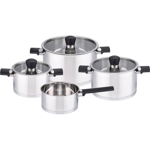 "Topf-Set MY HOME ""Bryson"" Töpfe Gr. +, silberfarben (silber) Topfsets Induktion"