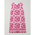 Dolce & Gabbana - Printed Cotton-blend Mini Dress - Pink