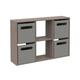 ClosetMaid 6 Cube Shelf w/ 4 Bins Wood in Gray | 16.34 H x 23.98 W x 6.02 D in | Wayfair Composite_5BD8C516-475E-4BAE-B286-57B730B0BCC4_1682698158