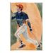 Stupell Industries Baseball Player Sports Painting by Melissa Wang - Floater Frame Painting in Green/White | 19 H x 13 W x 0.5 D in | Wayfair