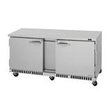 Turbo Air PUR-72-FB-N PRO Series 70 5/8" W Undercounter Refrigerator w/ (2) Section & (2) Doors, 115v, Silver