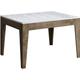 Table extensible 90x120/180 cm Cico Mix Plateau Frêne Blanc - Piètement Noyer