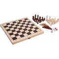 small foot 3453 - Spieleklassiker 3in1 im Holzkoffer (Schach/Dame/Backgammon) - Legler