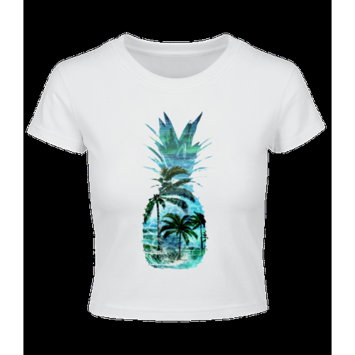 Ananas Palmen - Crop T-Shirt