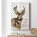 The Holiday Aisle® All Roads Lead Home Deer Premium Gallery Wrapped Canvas - Ready To Hang Canvas in Brown/Red/White | 12 H x 8 W x 1 D in | Wayfair