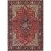 Tabriz Persian Vintage Area Rug Hand-Knotted Geometric Wool Carpet - 6'7"x 9'7"