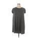 Forever Rose Couture Casual Dress - Shift Crew Neck Short sleeves: Gray Print Dresses - Women's Size X-Large
