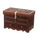 Novica Handmade Paradise Memories Leather And Wood Jewelry Box