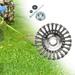 Rotary Steel Wire Weeds Brush Head Trimmer Weeds Head Fit 1 Diameter Hole Wire Wheel Brush Disc Trimmer Weeds Head Stone Pavement Garden Trimmer 6inch