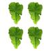 BESTONZON 4pcs Simulation Lettuce Leaf Models False Food Props Artificial Vegetable Decors