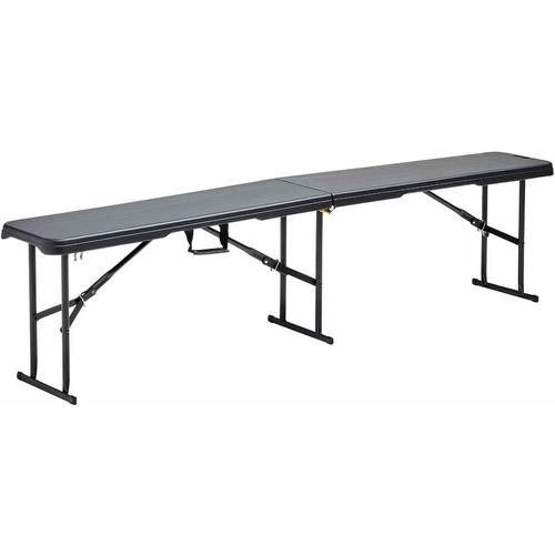 Schwarze 3-Sitzer-Klappbank von 180 cm Schwarz