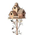VerPetridure Bird House Stakes for Outside with Pole Garden Stakes Metal Birdhouse Stand for Outdoor Garden Decor Clearance