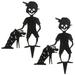 BESTONZON 2Pcs Outdoor Decorative Halloween Stake Garden Sign Scary Stake Garden Stake for Lawn