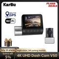 V50 – caméra de tableau de bord 4K UHD 3840x2160P GPS Wi-Fi Dashcam enregistreur moniteur de