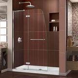 DreamLine Aqua Ultra 36 in. D x 60 in. W x 74 3/4 in. H Hinged Shower Door and Shower Base Kit