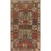 Animal Pictorial Bakhtiari Persian Vintage Rug Handmade Wool Carpet - 5'5"x 9'4"