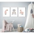 Wandbilder No Drama Lama - Baby / Kinderzimmerbilder - Poster - Kinder - Bilder - Lamas - Regenbogen