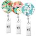 Badge Reels 3Pcs Reusable Badge Holders Portable Badge Holder Retractable Badge Clips Badge Holder