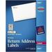 Avery 1/2 x 1-3/4 White Paper Return Address Label MPN:05967