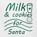 Transparent Decal Stickers Of Milk & Cookies For Santa (Green) Premium Waterproof Vinyl Decal Stickers For Laptop Phone Accessory Helmet Car Window Mug Tuber Cup Door Wall Decoration ANDVER1f88044GR