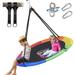 PRINIC 43 700LBS Saucer Tree Swing for Kids Waterproof Flying Saucer Swing with Swivel Hanging Straps Adjustable Ropes Round Mat Spinner Swing for indoor/playground swing set