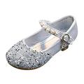 Children Sandals Girls Fashion Summer Casual Shoes Low Heel Buckle Shiny Pearl Sequins Dress Dance Shoes Baby Daily Footwear Casual First Walking