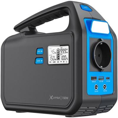 Mobile Powerstation 150W schwarz, Xlayer, 9x18.7x20.5 cm