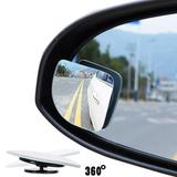 2pcs Frameless Fan-Shaped Car Adjustable Side Rearview Blind Spot Mirrors