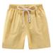 Baby Boy Shorts Casual Pants Summer Children Kids Boy Girl Linen Casual Shorts Elastic Waist Pants Clothes