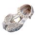 Children Dance Shoes Fashion Spring Summer Girls Dress Performance Princess Shoes Rhinestone Sequins Bowknot Ankle Buckle Baby Daily Footwear Casual First Walking