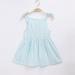 Summer Savings Clearance 2024! Loopsun Toddler Girl Dress Square Neck Sleeveless Floral Printing Seaside Beach Sling Mini Dress Light Blue