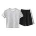 Summer Outfits Set For Kids Boys Baby Toddler 2 Pieces T Shirt Shorts Outfit Solid Color Camo Short Sleeve Set Outdoor Sports Cool Spring Set Outfits For 8-9 Years