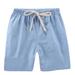 Baby Boy Shorts Casual Pants Summer Children Kids Boy Girl Linen Casual Shorts Elastic Waist Pants Clothes